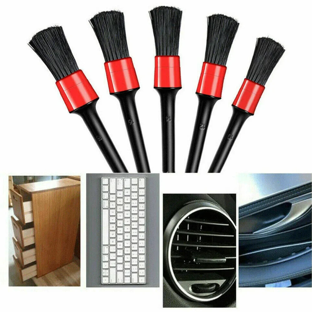Set de 5 Brochas de Detallado para Coche Nova Pro - Limpieza Profesional