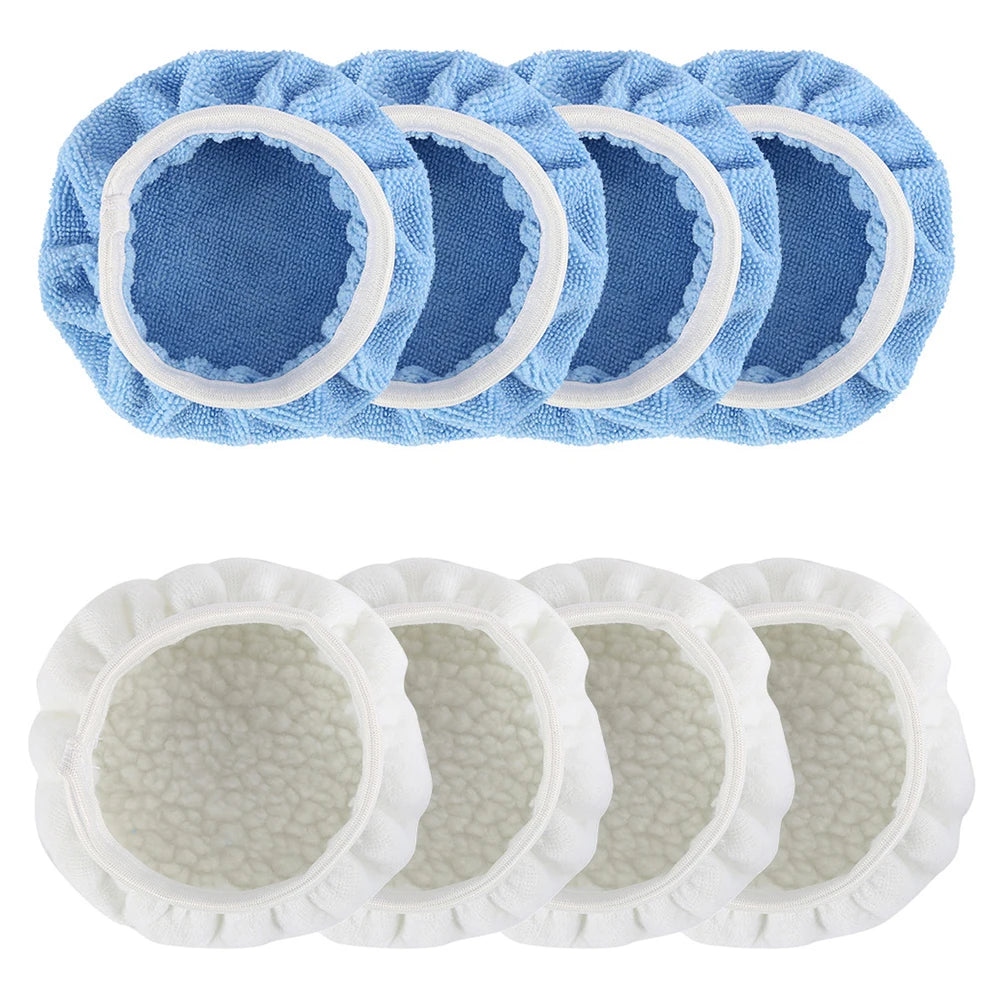 Kit de Bonetes para Pulidora 6" Nova Pro - Microfibra de Alta Densidad (8-20 piezas)