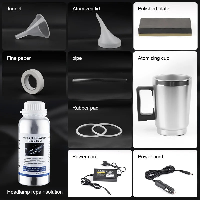 Kit de Restauración de Faros Nova Pro - Renovación Profesional con Vapor