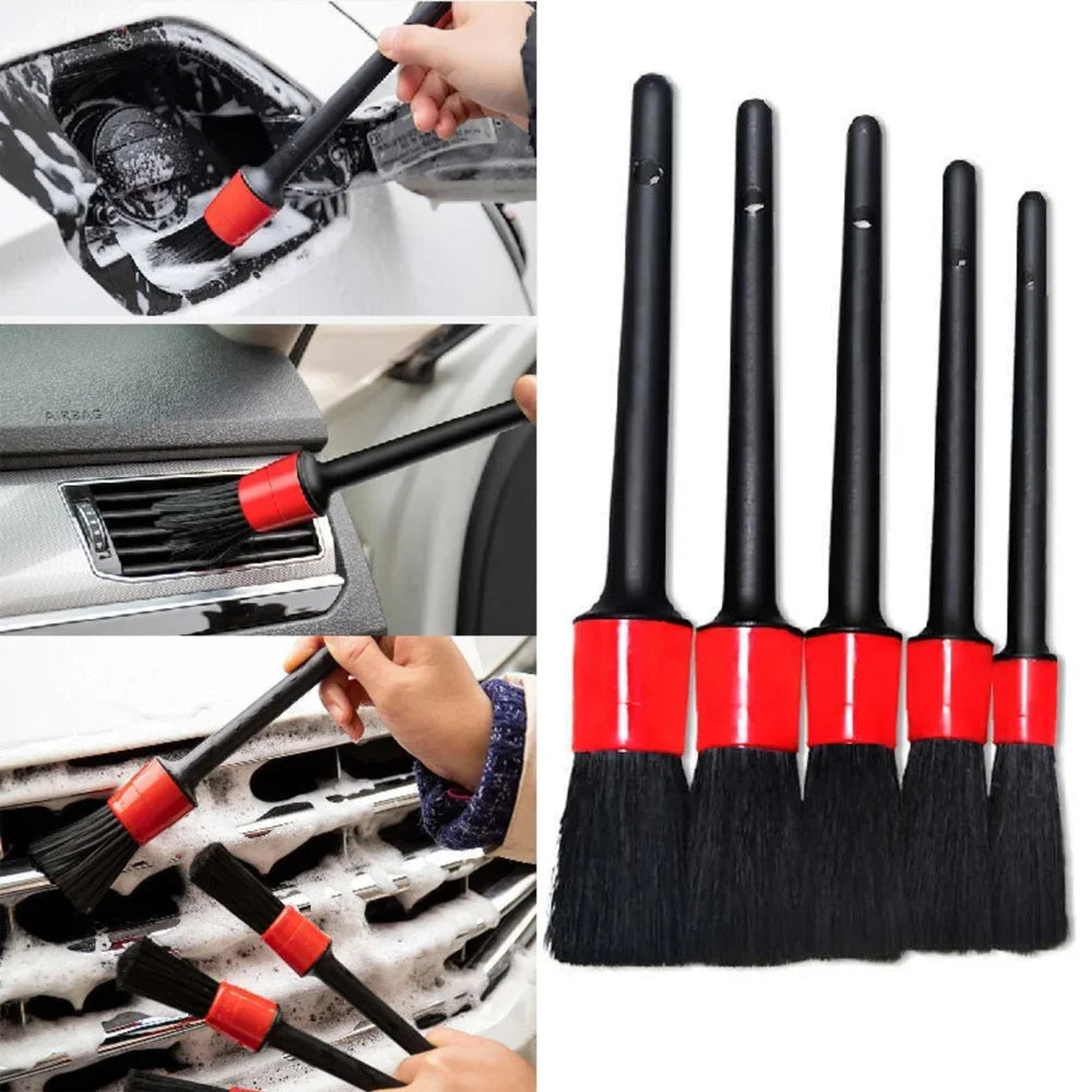 Set de 5 Brochas de Detallado para Coche Nova Pro - Limpieza Profesional