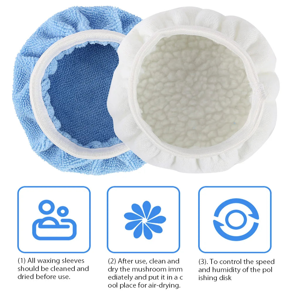 Kit de Bonetes para Pulidora 6" Nova Pro - Microfibra de Alta Densidad (8-20 piezas)