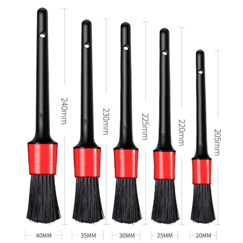 Set de 5 Brochas de Detallado para Coche Nova Pro - Limpieza Profesional